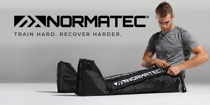 Normatec compression therapy in action