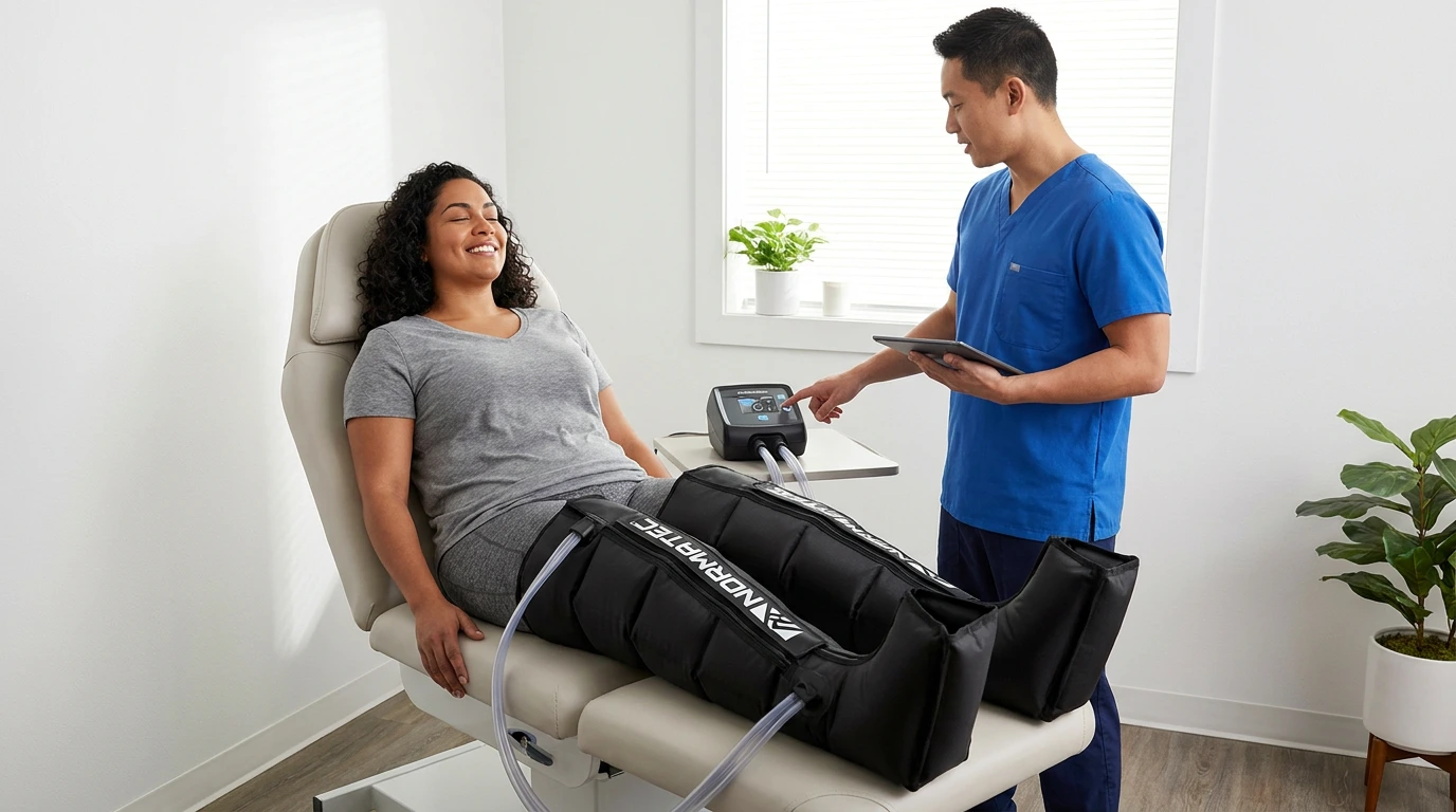 Normatec compression therapy for athletic recovery